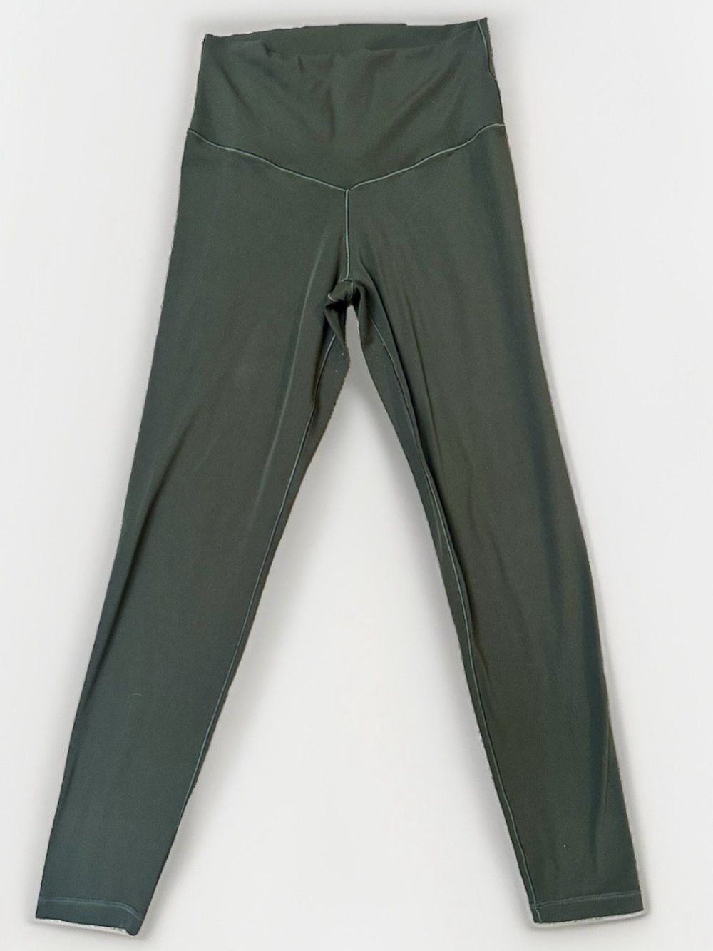 OFFLINE Aerie High Rise 7/8 Leggings Green Basque Dipped V-Waist Women M Stretch - Picture 2 of 7
